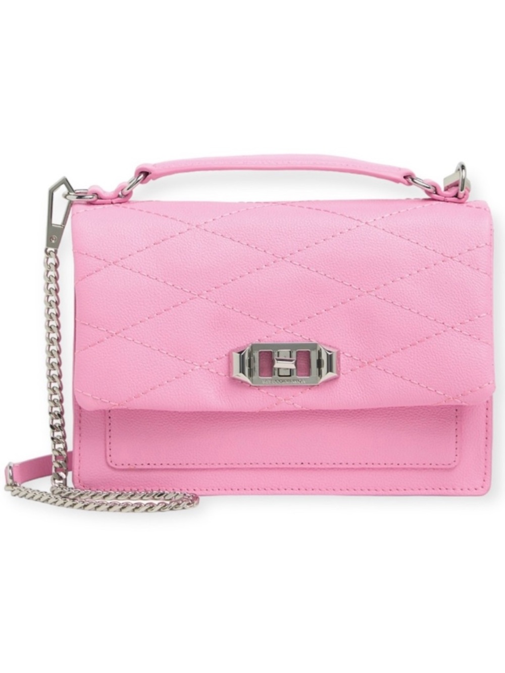 REBECCA MINKOFF Je T'aime Purse Shoulder Bag Medium Bubblegum Pink Handbag NWT